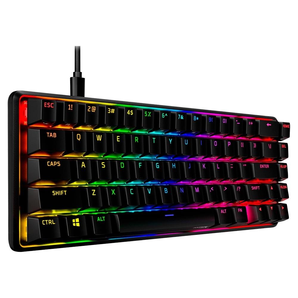 Teclado Mecânico Gamer HyperX Alloy Origins 65 HX Aqua, RGB, Layout 65%, US, Preto - 56R64AA#ABA Teclado Mecânico Gamer HyperX Alloy Origins 65 HX Aqua, RGB, Layout 65%, US, Preto - 56R64AA#ABA