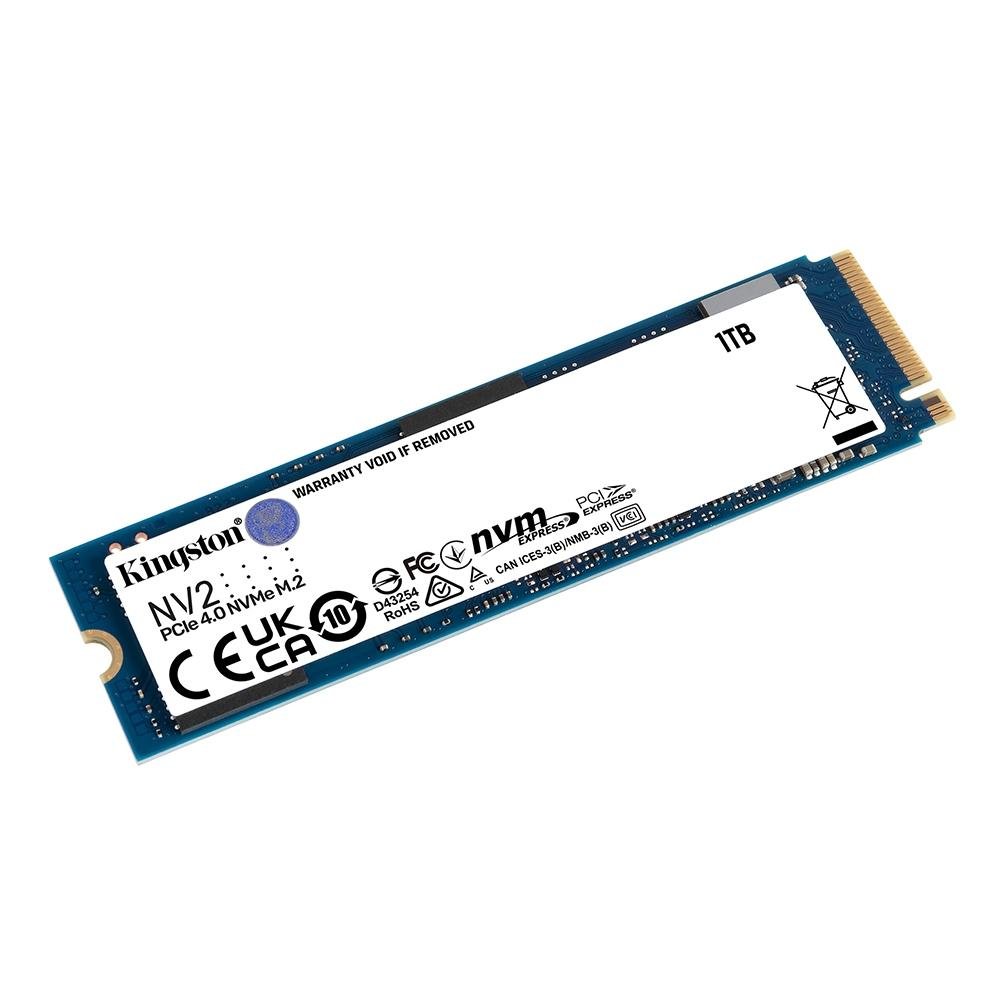SSD Kingston NV2, 1TB, M.2 2280 PCIe, NVMe, Leitura: 3500 MB/s e Gravação: 2100 MB/s, Azul - SNV2S/1000G