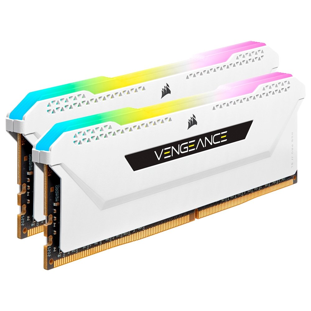 【美品】CORSAIR VENGEANCE RGB PRO SL 32GB Memória Corsair Vengeance RGB PRO SL - 32GB(2x16GB), DDR4