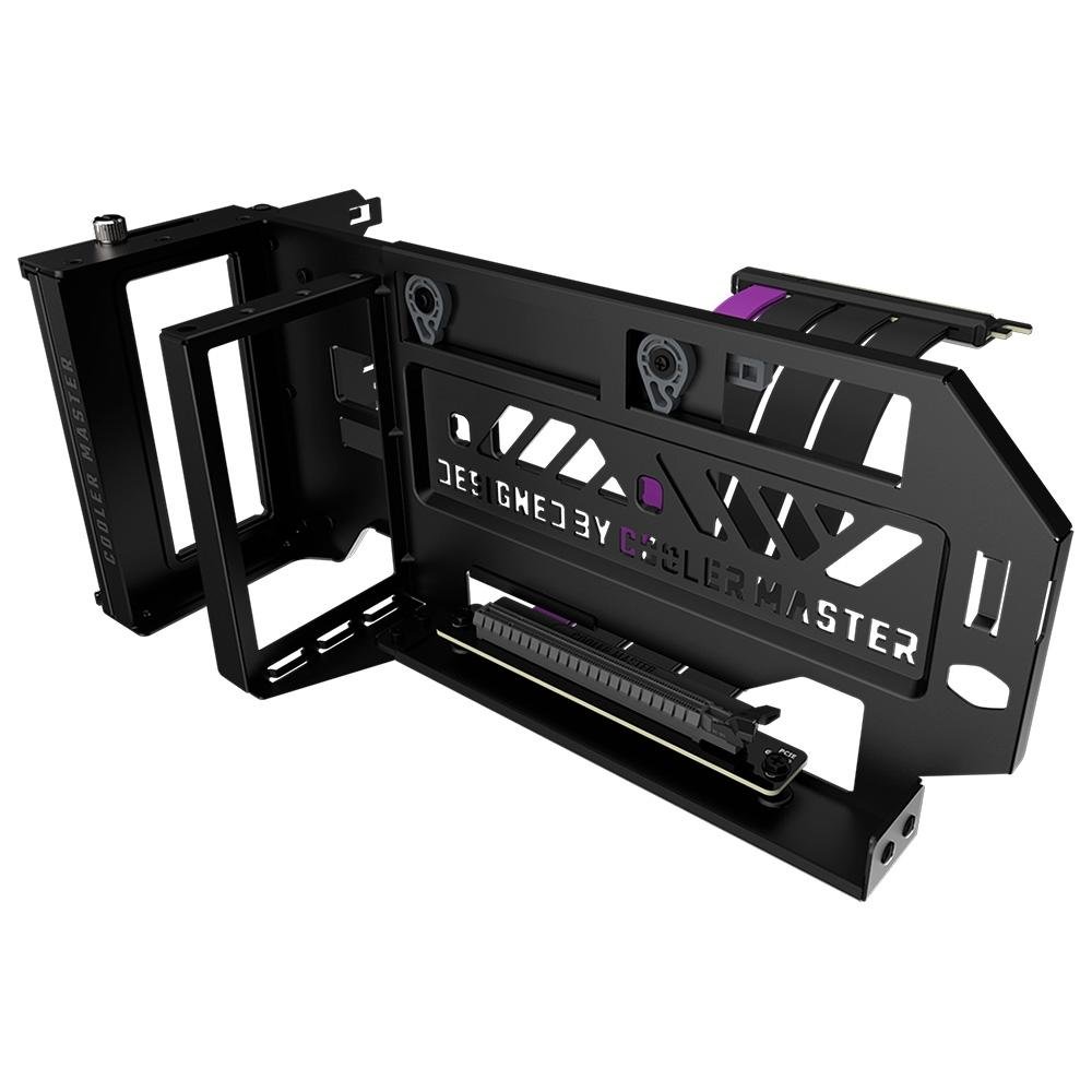 Kit Adaptador Cooler Master de Placa de Vídeo Vertical Universal V3, Pcie 4.0, com Cabo Riser 4.0 Incluso, Preto e Cinza - MCA-U000R-KFVK03 Kit Adaptador Cooler Master de Placa de Vídeo Vertical Universal V3, Pcie 4.0, com Cabo Riser 4.0 Incluso, Preto e Cinza - MCA-U000R-KFVK03