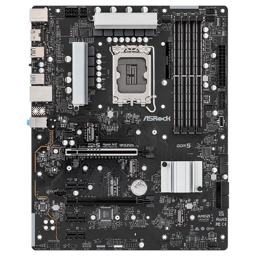 Placa-Mãe ASRock Z690 Phantom Gaming 4/D5, Intel LGA 1700, ATX