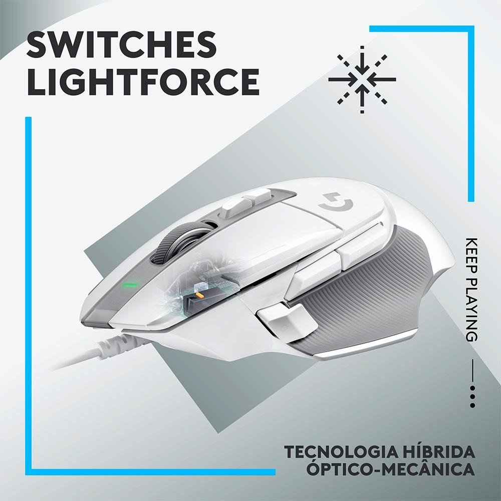 Mouse Gamer Logitech G502 X Branco | KaBuM!