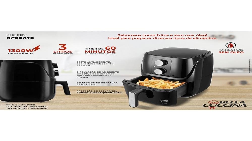 Fritadeira Air Fryer Britânia Bella Cuccina 127V