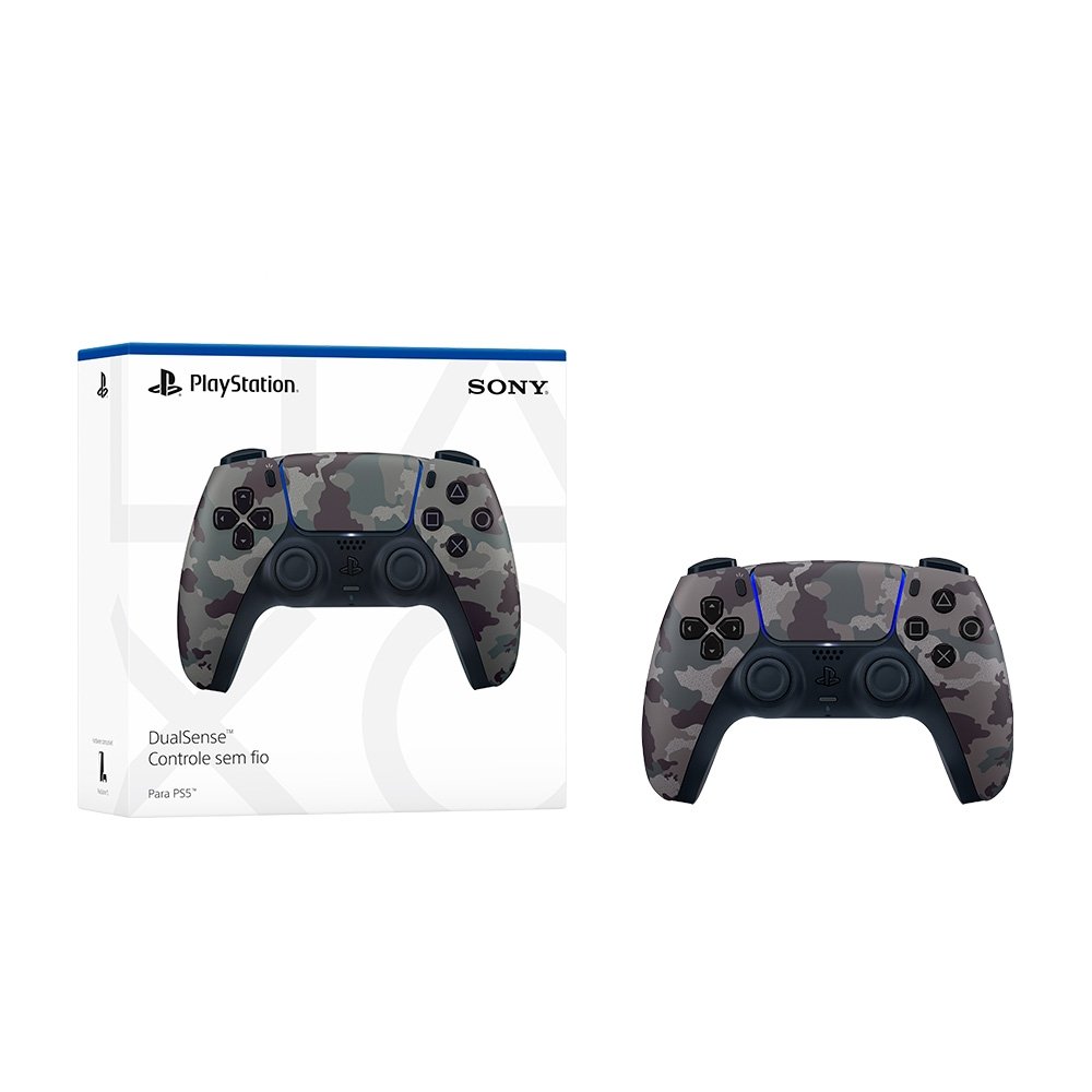 Controle Sony DualSense PS5, Sem Fio, Gray Camuflado - 1000039944 Controle Sony DualSense PS5, Sem Fio, Gray Camuflado - 1000039944
