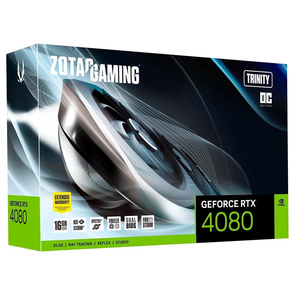 グラフィックボード・グラボ・ビデオカード ZOTAC GeForce RTX 4080 16GB Trinity OC Placa De Vídeo Zotac RTX 4080 Trinity Oc 16GB