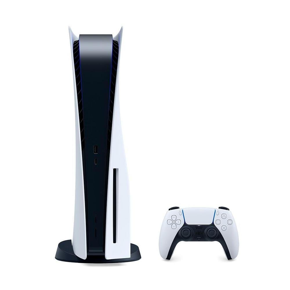 Console Sony Playstation 5, SSD 825GB, Controle sem fio DualSense, Com Mídia Física + God of War Ragnarök, Branco Console Sony Playstation 5, SSD 825GB, Controle sem fio DualSense, Com Mídia Física + God of War Ragnarök, Branco