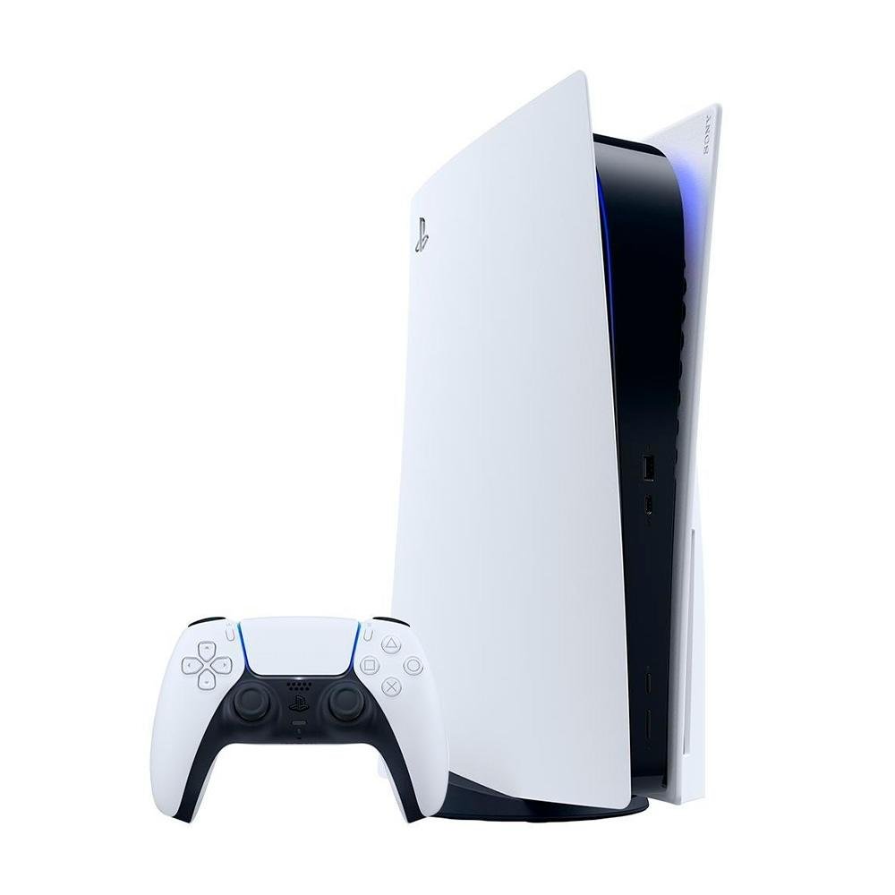 Console Sony Playstation 5, SSD 825GB, Controle sem fio DualSense, Com Mídia Física + God of War Ragnarök, Branco Console Sony Playstation 5, SSD 825GB, Controle sem fio DualSense, Com Mídia Física + God of War Ragnarök, Branco