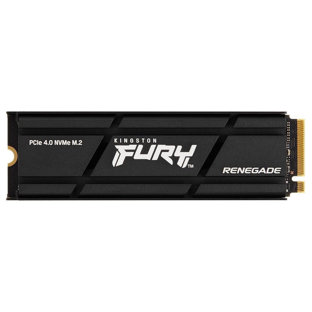 SSD Kingston Fury Renegade, 1TB, M.2 2280, PCIe 4.0 x4, NVMe, Leitura: 7300 MB/s, Gravação: 6000MB/s, com Dissipador, Compatível com PS5 - SFYRSK/1000G