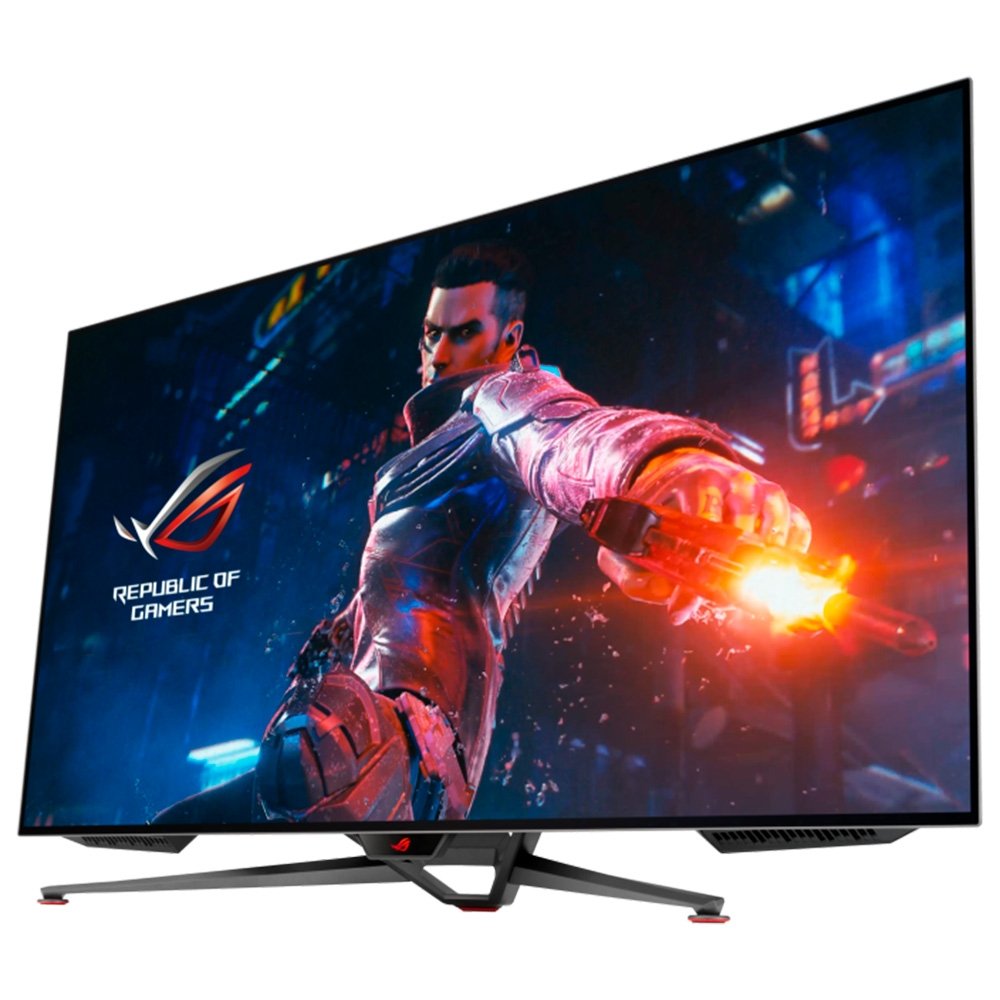 Monitor Asus Rog Swift 47.5 OLED, 138Hz, 0,1ms, HDMI e DisplayPort, 133% sRGB, HDR, G-Sync, Som Integrado, VESA - PG48UQ