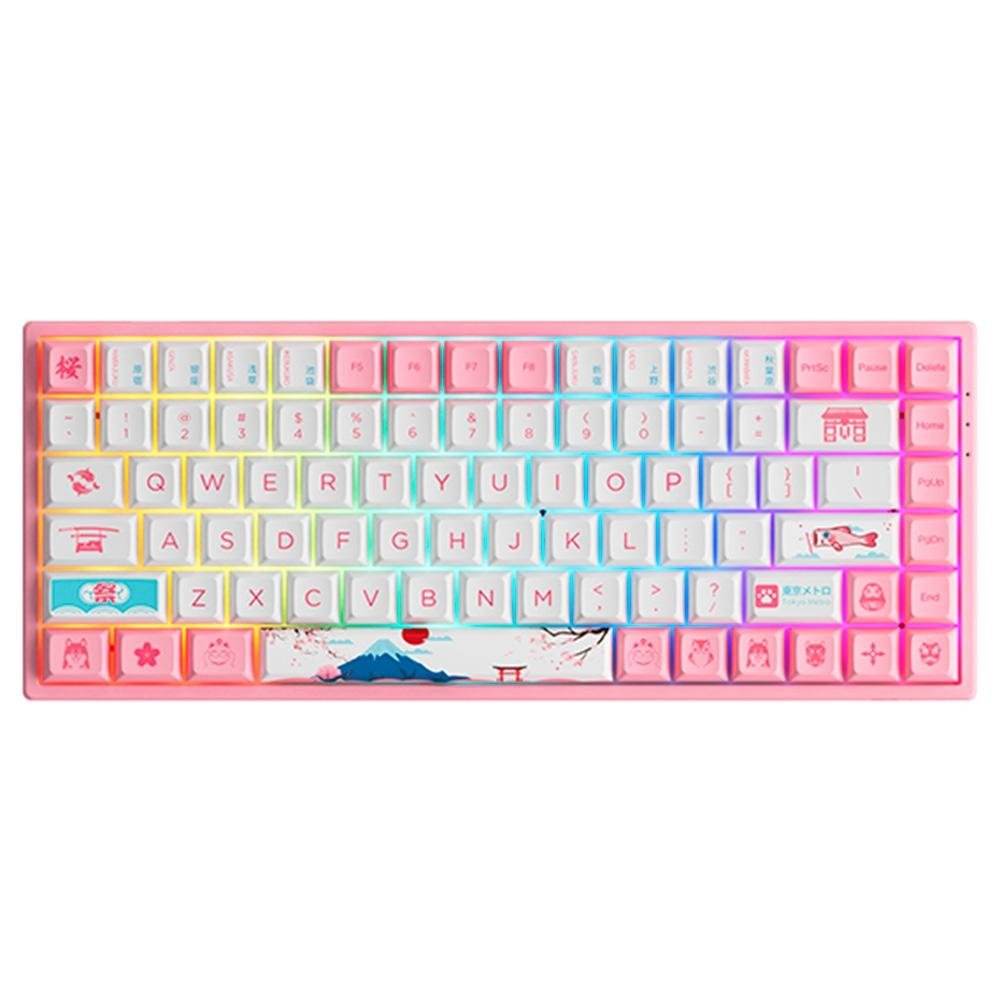 Teclado Sem fio Mecânico Gamer Akko 3084B Plus World Tour Tokyo