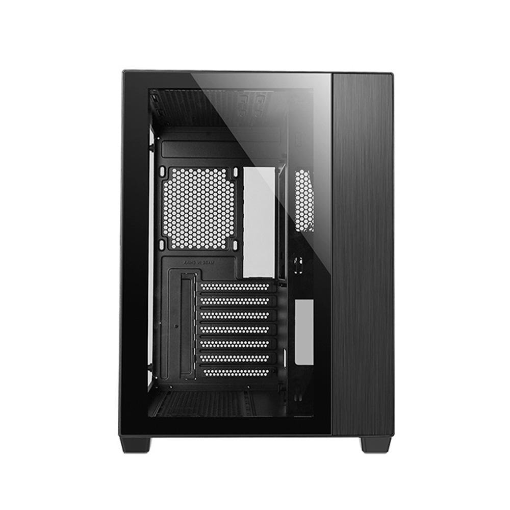 Gabinete Gamer Hyrax HGB720, Mid Tower, ATX, Frontal e Lateral Em Vidro Temperado, Sem FANs, Preto Gabinete Gamer Hyrax HGB720, Mid Tower, ATX, Frontal e Lateral Em Vidro Temperado, Sem FANs, Preto