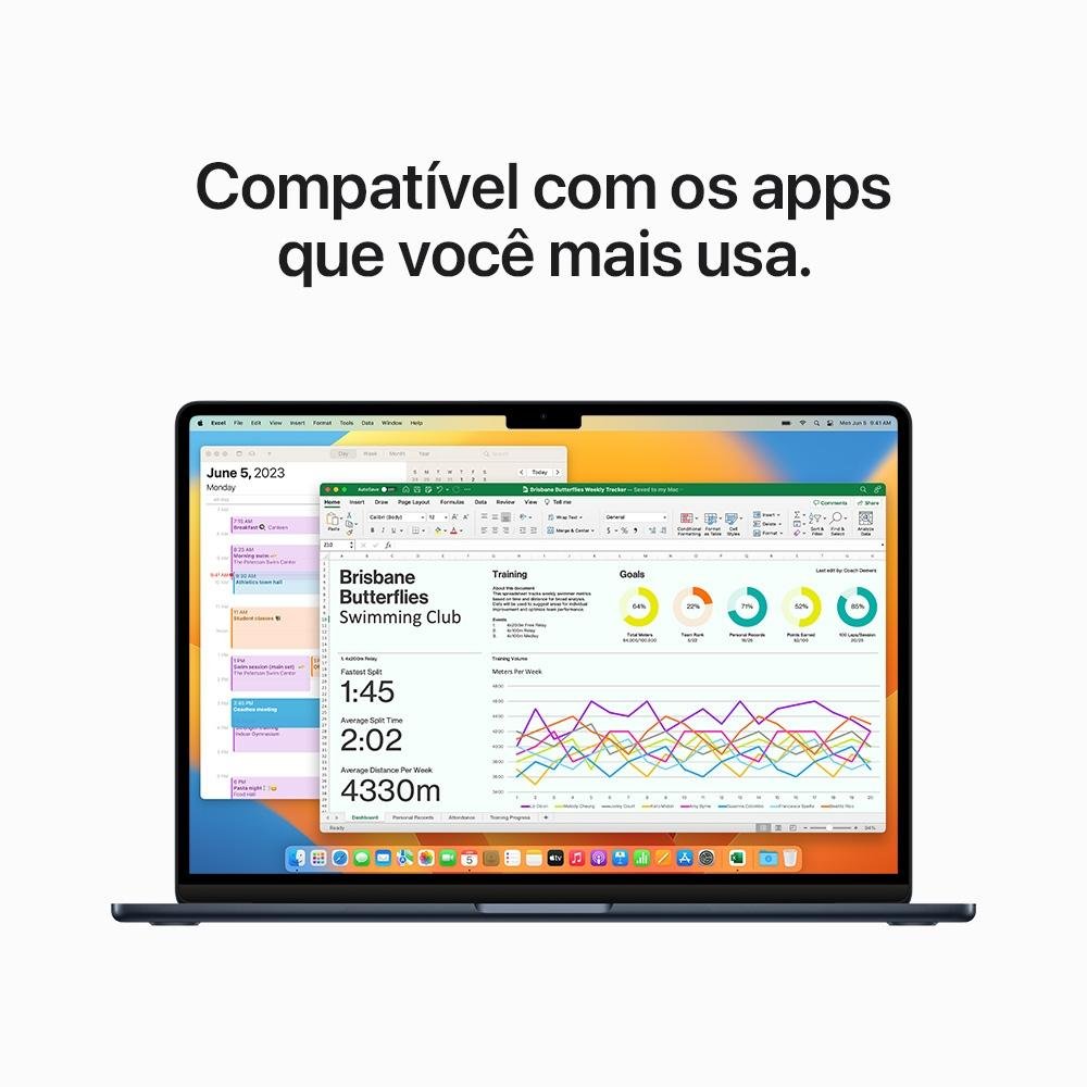 MacBook Air Apple 15", M2, CPU 8 Núcleos, GPU 10 Núcleos, 8GB RAM, SSD 256GB, Meia Noite - MQKW3BZ/A MacBook Air Apple 15", M2, CPU 8 Núcleos, GPU 10 Núcleos, 8GB RAM, SSD 256GB, Meia Noite - MQKW3BZ/A