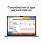 MacBook Air Apple 15", M2, CPU 8 Núcleos, GPU 10 Núcleos, 8GB RAM, SSD 256GB, Meia Noite - MQKW3BZ/A
