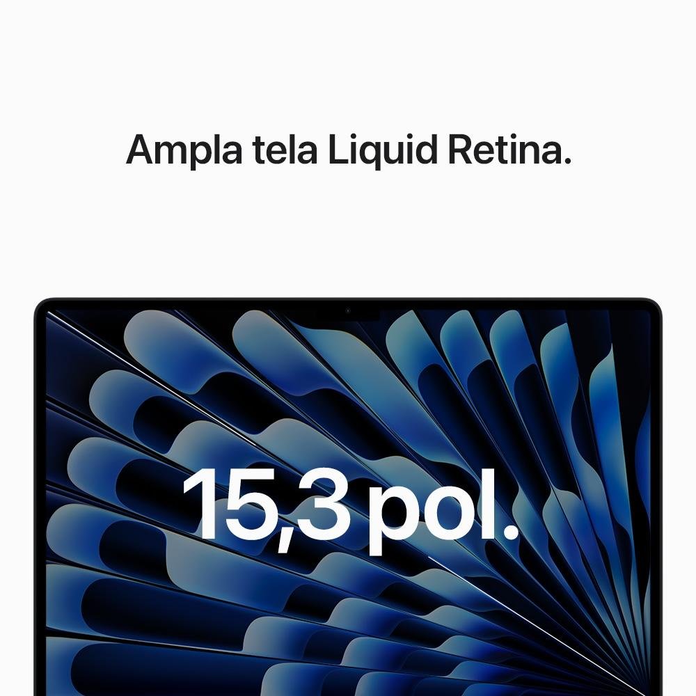 MacBook Air Apple 15", M2, CPU 8 Núcleos, GPU 10 Núcleos, 8GB RAM, SSD 256GB, Meia Noite - MQKW3BZ/A MacBook Air Apple 15", M2, CPU 8 Núcleos, GPU 10 Núcleos, 8GB RAM, SSD 256GB, Meia Noite - MQKW3BZ/A