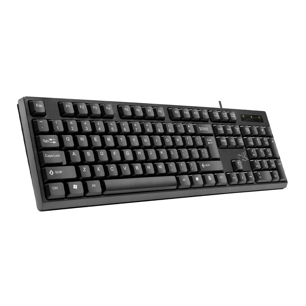 Teclado Maxprint padrão USB 2.0 Universitário preto - 60000140