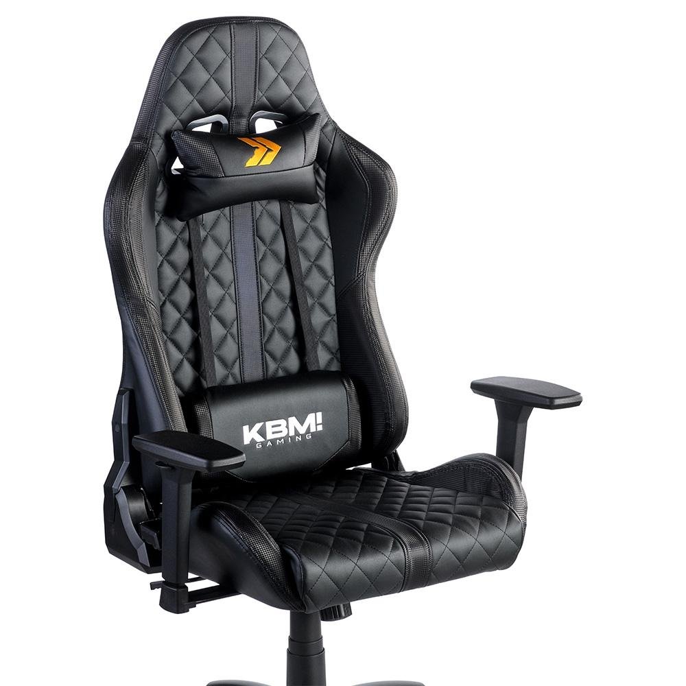 Cadeira Gamer KBM! GAMING Hailstorm CG450, Preta, Com Almofadas, Reclinável, Descanso de Braço 2D - KGCG450PT