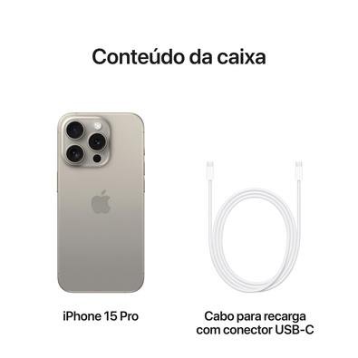 iPhone 15 Pro Apple 128GB 6.1 Titânio Nat | KaBuM!