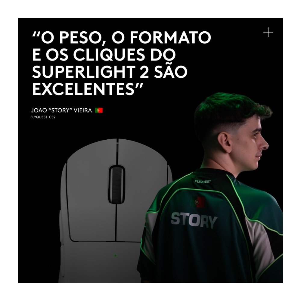 Mouse Gamer Sem Fio Logitech G Pro X Superlight 2 com Lightspeed, 32000 DPI, Sensor Hero 2, com Bateria Recarregável, Branco - 910-006637 Mouse Gamer Sem Fio Logitech G Pro X Superlight 2 com Lightspeed, 32000 DPI, Sensor Hero 2, com Bateria Recarregável, Branco - 910-006637