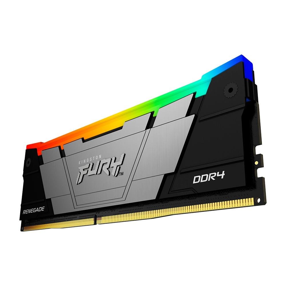 Memória RAM Kingston Fury Renegade RGB, 256GB, DDR4, (8x32GB), 3200MHz,CL16, Preto - KF432C16RB2AK8/256 Memória RAM Kingston Fury Renegade RGB, 256GB, DDR4, (8x32GB), 3200MHz,CL16, Preto - KF432C16RB2AK8/256