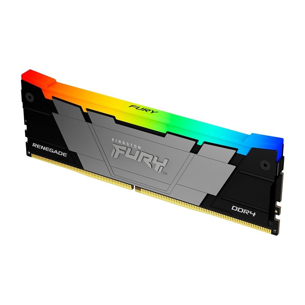 Memória RAM Kingston Fury Renegade RGB, 256GB, DDR4, (8x32GB), 3200MHz,CL16, Preto - KF432C16RB2AK8/256 Memória RAM Kingston Fury Renegade RGB, 256GB, DDR4, (8x32GB), 3200MHz,CL16, Preto - KF432C16RB2AK8/256