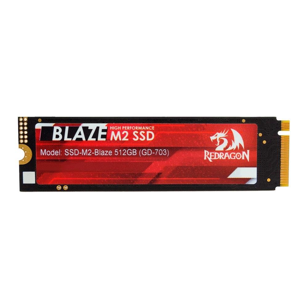 SSD Redragon 512GB, M2 2280 PCIe, Leitura 7050MB/s e Gravação 4200MB/s - GD-703