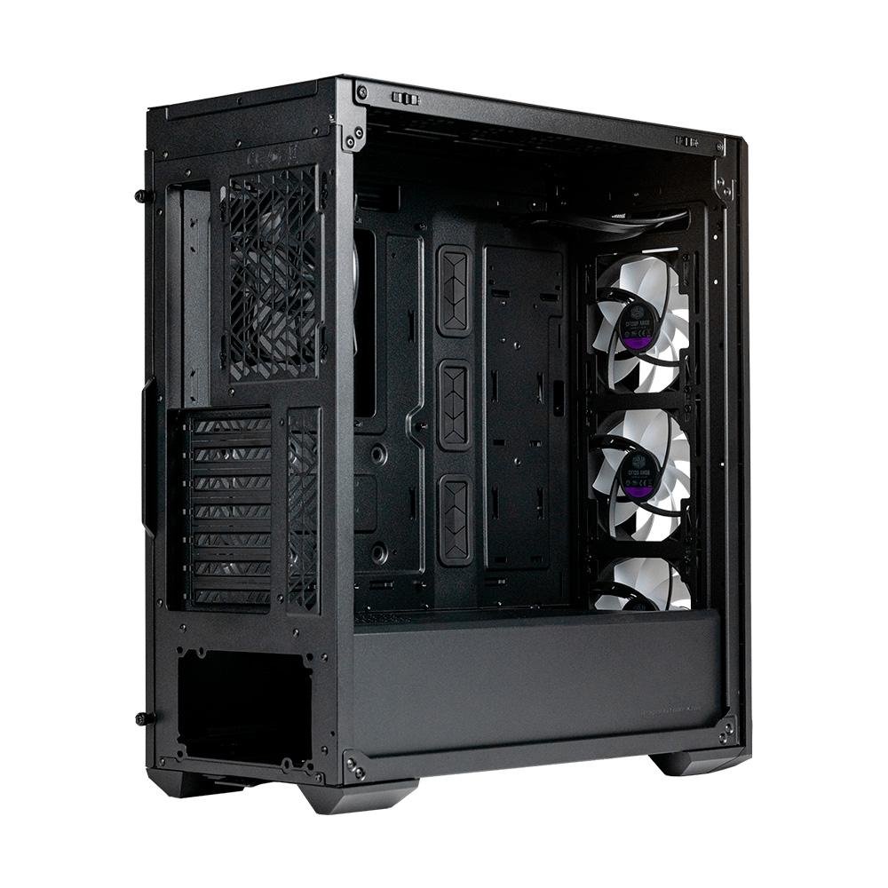 Gabinete Gamer Cooler Master Mid Tower, ARGB M-ATX, ATX/ MINI ITX, Masterbox MB520 MESH, Vidro Temperado, Preto - MB520-KGNN-S00 Gabinete Gamer Cooler Master Mid Tower, ARGB M-ATX, ATX/ MINI ITX, Masterbox MB520 MESH, Vidro Temperado, Preto - MB520-KGNN-S00
