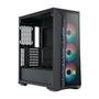 Gabinete Gamer Cooler Master Mid Tower, ARGB M-ATX, ATX/ MINI ITX, Masterbox MB520 MESH, Vidro Temperado, Preto - MB520-KGNN-S00