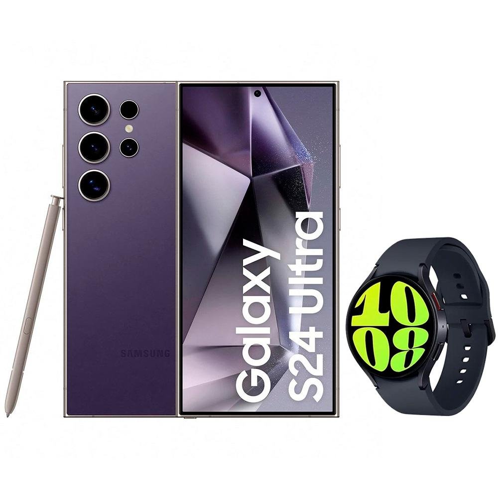 Kit Samsung Galaxy S24 Ultra + Watch6 BT | KaBuM!
