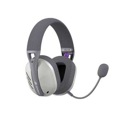 Headset Gamer Sem Fio Havit Fuxi H3 Wireless, Bluetooth e 2.4GHz, Baixa Latência, Cinza - Fuxi-H3 Gray
