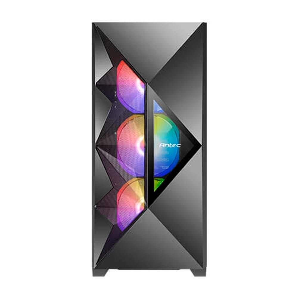 Gabinete Gamer Antec DF800 FLUX, Mid Tower, ATX, Lateral em Vidro Temperado, 3 Coolers Fans ARGB, Preto - DF800 Gabinete Gamer Antec DF800 FLUX, Mid Tower, ATX, Lateral em Vidro Temperado, 3 Coolers Fans ARGB, Preto - DF800