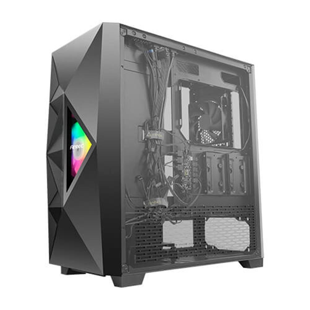 Gabinete Gamer Antec DF800 FLUX, Mid Tower, ATX, Lateral em Vidro Temperado, 3 Coolers Fans ARGB, Preto - DF800 Gabinete Gamer Antec DF800 FLUX, Mid Tower, ATX, Lateral em Vidro Temperado, 3 Coolers Fans ARGB, Preto - DF800