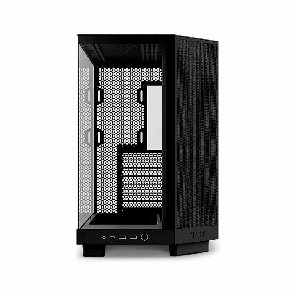 Gabinete Gamer NZXT H6 Flow, Flow Edition, ATX, Mid Tower, Lateral em Vidro Temperado, Preto - CC-H61FB-01
