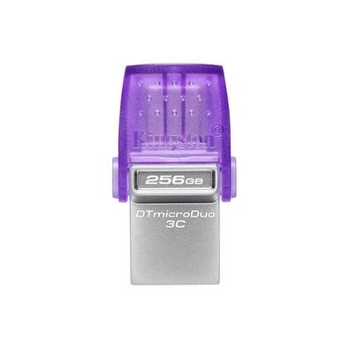 Pen Drive 256GB Kingston DataTraveler microDuo 3C, USB-A/C 3.2 Gen 1, Leitura de 200MB/s - DTDUO3CG3/256GB