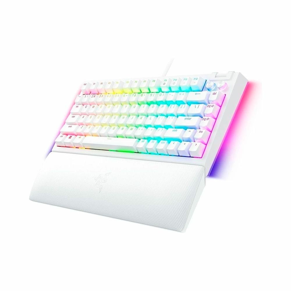 Teclado Razer BlackWidow V4 75% Branco | KaBuM!