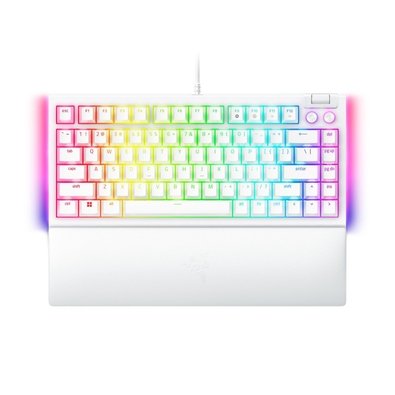 Teclado Gamer Mecânico Razer BlackWidow V4, 75%, RGB, Hot-Swappable, Layout US, Branco - RZ03-05001700