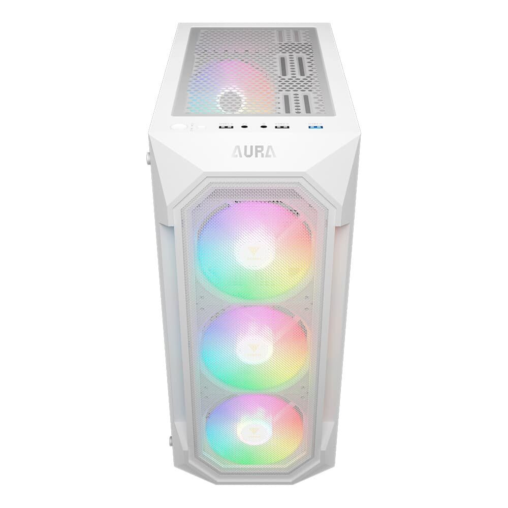 Gabinete Gamer Gamdias Aura GC1 Elite, Mid Tower, ATX, Lateral em Vidro Temperado, Kit Cooler Fan, Branco - AURA GC1 ELITE WH Gabinete Gamer Gamdias Aura GC1 Elite, Mid Tower, ATX, Lateral em Vidro Temperado, Kit Cooler Fan, Branco - AURA GC1 ELITE WH