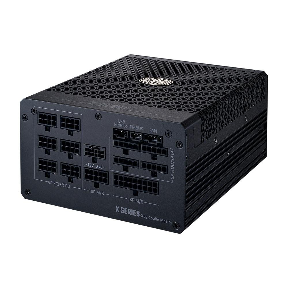 Fonte Cooler Master X Silent Edge Platinum 850, 850W, 80 Plus Platinum, PFC Ativo, Sem Cabo, Preto - MPS-8501-AFAP-BBR