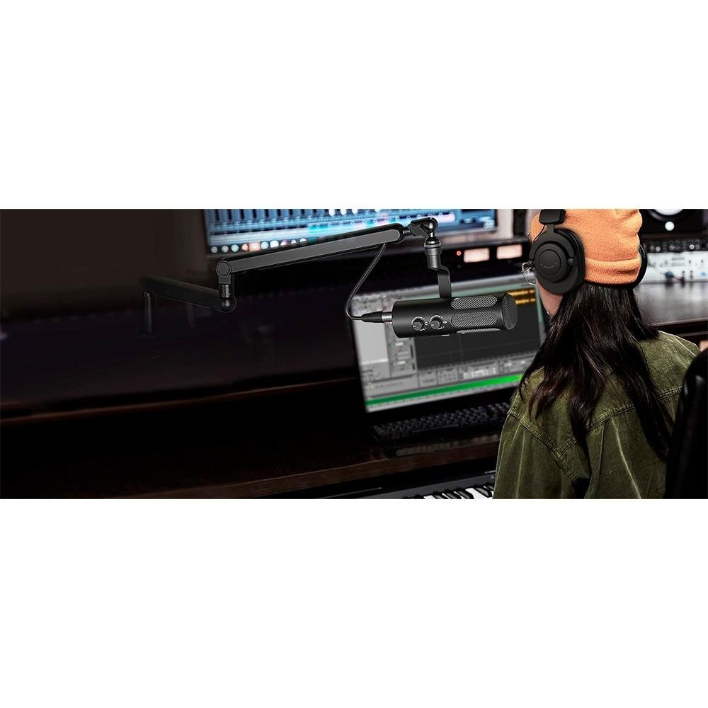 Microfone Dinâmico Fifine, Cardióide, USB Tipo-C e XLR, Preto - TANK3