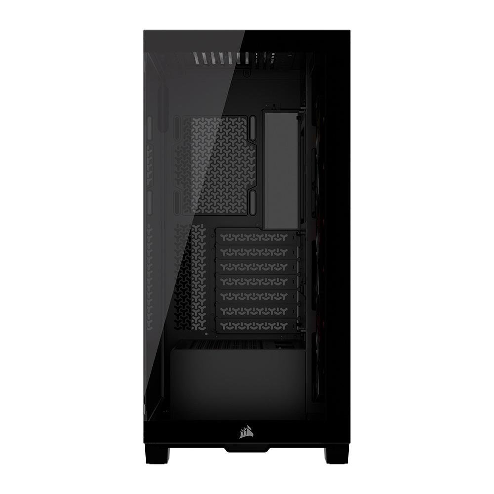 Gabinete Gamer Corsair iCUE LINK 3500X RGB, Mid-Tower, ATX, Lateral em Vidro, 3x FAN RX120 RGB Pré-instaladas, 3x FANs, Preto - CC-9011280-WW