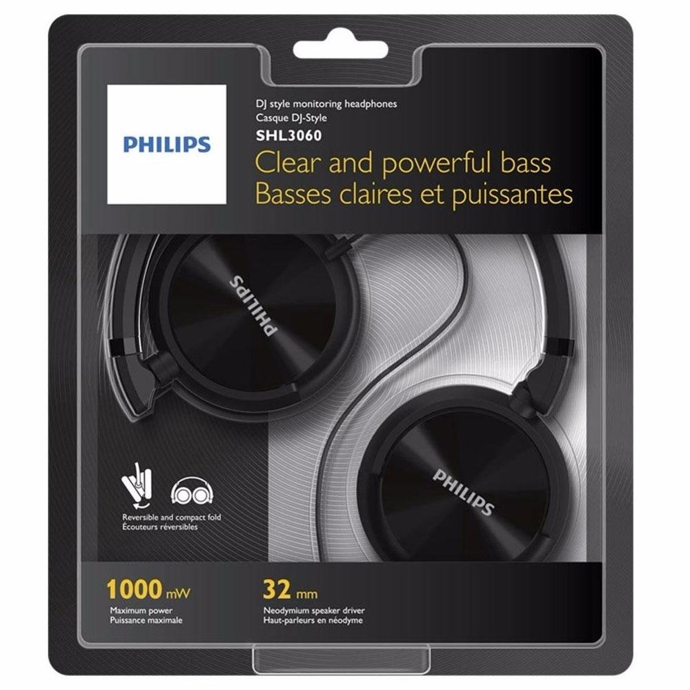 Headphone Philips P2, Driver 32mm, Preto - SHL3060BK Headphone Philips P2, Driver 32mm, Preto - SHL3060BK