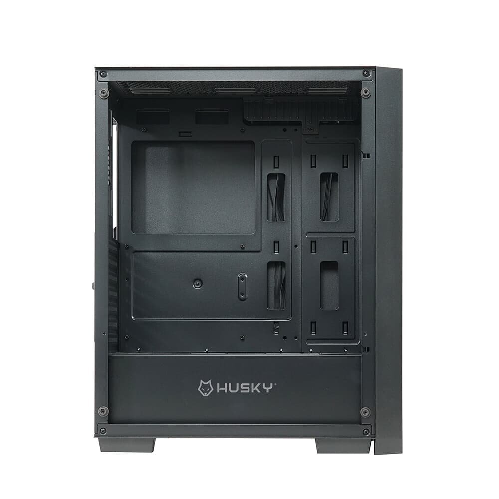 Gabinete Gamer Husky Dome 100, Mid Tower, ATX, Lateral e Frontal em Vidro, Sem FANs, Preto - HGN100PT Gabinete Gamer Husky Dome 100, Mid Tower, ATX, Lateral e Frontal em Vidro, Sem FANs, Preto - HGN100PT