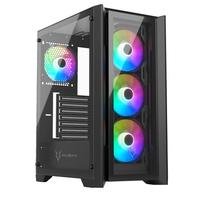 Gabinete Gamer Husky Dome 100, Mid Tower, ATX, Lateral e Frontal em Vidro, Preto - HGN100PT