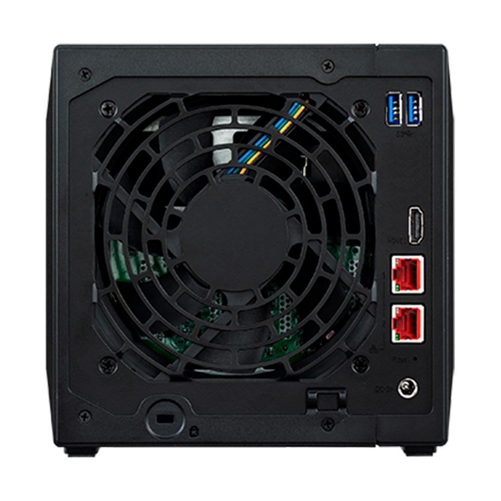 Storage Asustor NAS Nimbustor 2 AS5404T, Sem Disco, 4 Baias HDD e 4 Slot M.2 SSD NVMe, CPU Quad-Core 2.0GHz, 4GB DDR4, Preto - AS5404T