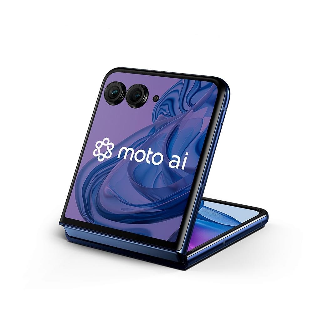 Smartphone Motorola Razr 50 Ultra, 512GB, 24GB RAM, Câmera Dupla 50MP, Tela dobrável 6.9" Externa 4", Moto AI, Azul - PB1T0051BR