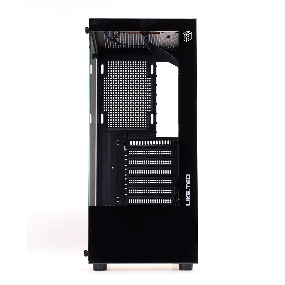 Gabinete Gamer Liketec Heydar Dark, Mid Tower, ATX, Lateral e Frontal em Vidro Temperado, Sem Fan ,Preto - LC-CB-HEYDAR-2084 Gabinete Gamer Liketec Heydar Dark, Mid Tower, ATX, Lateral e Frontal em Vidro Temperado, Sem Fan ,Preto - LC-CB-HEYDAR-2084