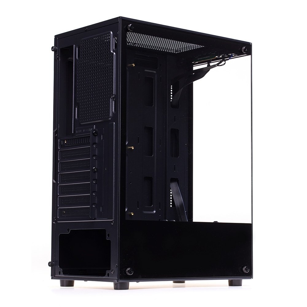 Gabinete Gamer Liketec Heydar Dark, Mid Tower, ATX, Lateral e Frontal em Vidro Temperado, Sem Fan ,Preto - LC-CB-HEYDAR-2084 Gabinete Gamer Liketec Heydar Dark, Mid Tower, ATX, Lateral e Frontal em Vidro Temperado, Sem Fan ,Preto - LC-CB-HEYDAR-2084