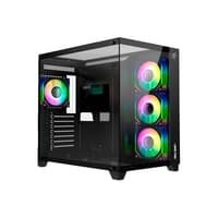 Gabinete Gamer Liketec Zeus Pro Glass, Mid Tower, ATX, Lateral, Frontal e Teto em Vidro Temperado, Preto - LC-CB3X3-ZEUS-2089