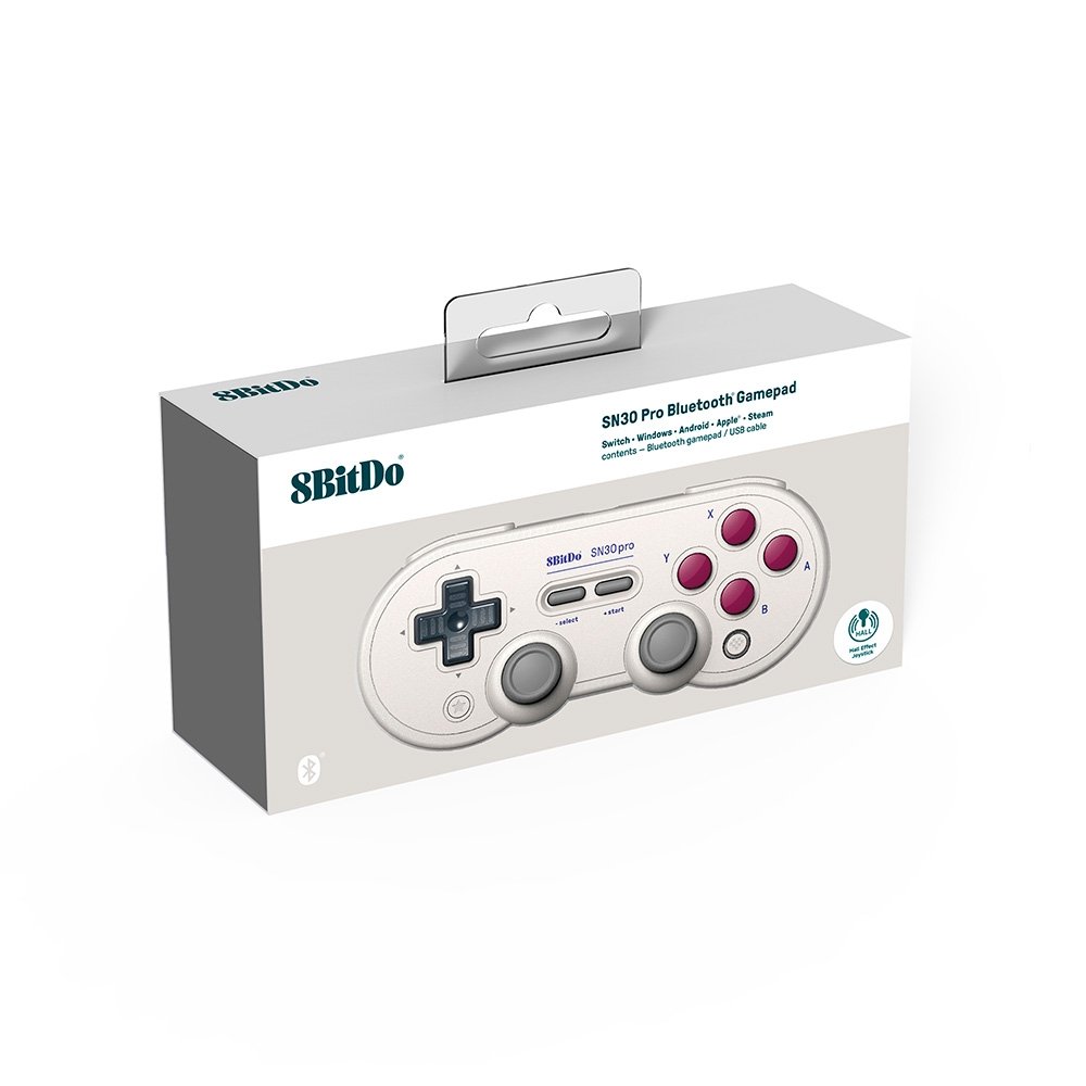 Controle Sem Fio 8BitDo SN30 Pro para Android, G Classic Hall Edition, Branco - 80DJ04 Controle Sem Fio 8BitDo SN30 Pro para Android, G Classic Hall Edition, Branco - 80DJ04