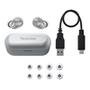 Fone De Ouvido Technics EAH-AZ40, Bluetooth, Cancelamento de Ruído, Wireless, Até 32 Horas de Bateria, Prata - EAH-AZ40P-S
