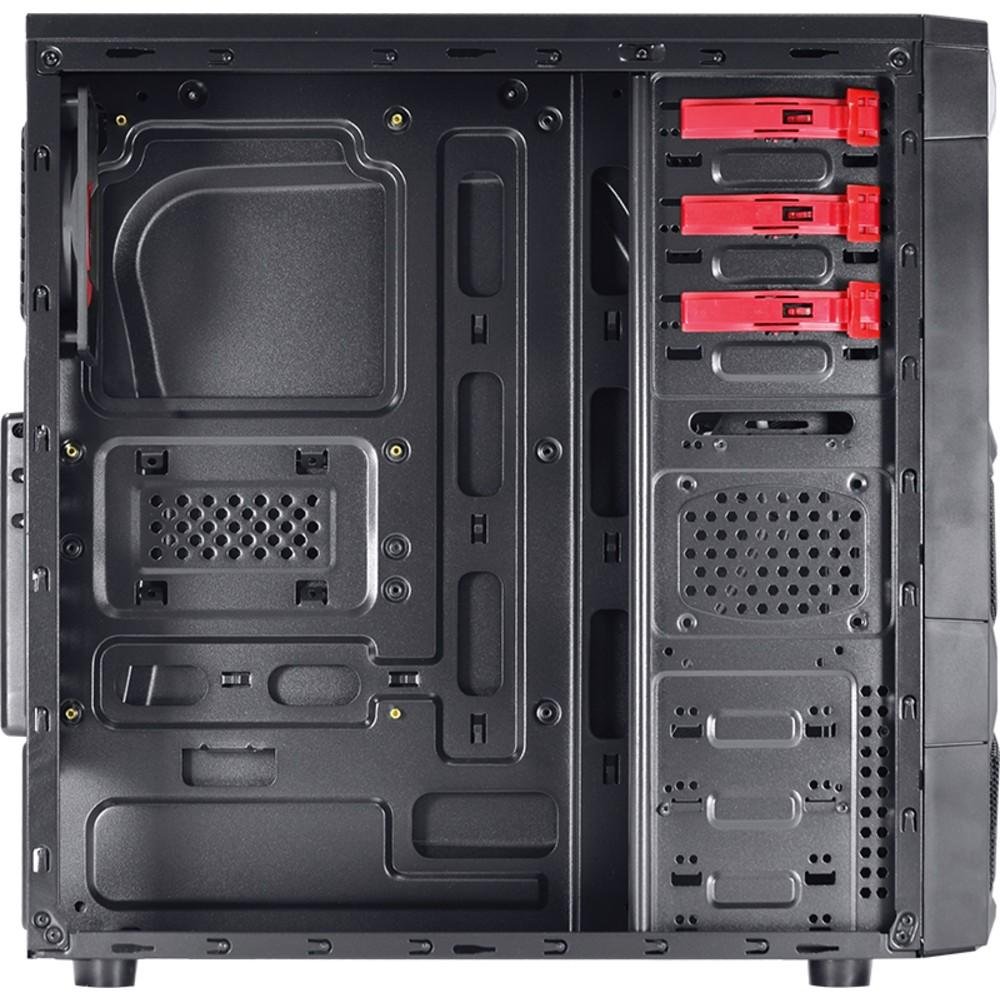 Gabinete PcYes Mid Tower Fox Vermelho sem Fonte 22600 Gabinete PcYes Mid Tower Fox Vermelho sem Fonte 22600